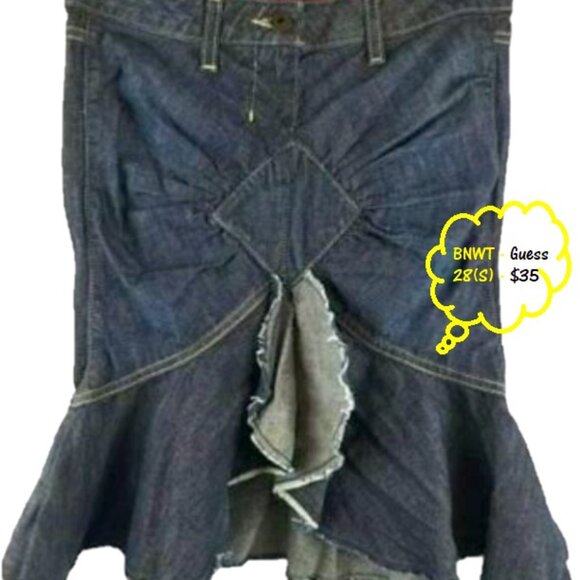 Guess Dresses & Skirts - BNWT GUESS ruffle denim skirt (28)